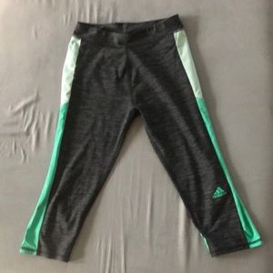 Adidas girls cropped leggings